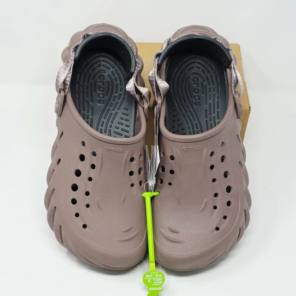 Crocs Echo Clog Brown Men's Size 8 / Women's Size 10 Slip On Sandal 207937-0LF